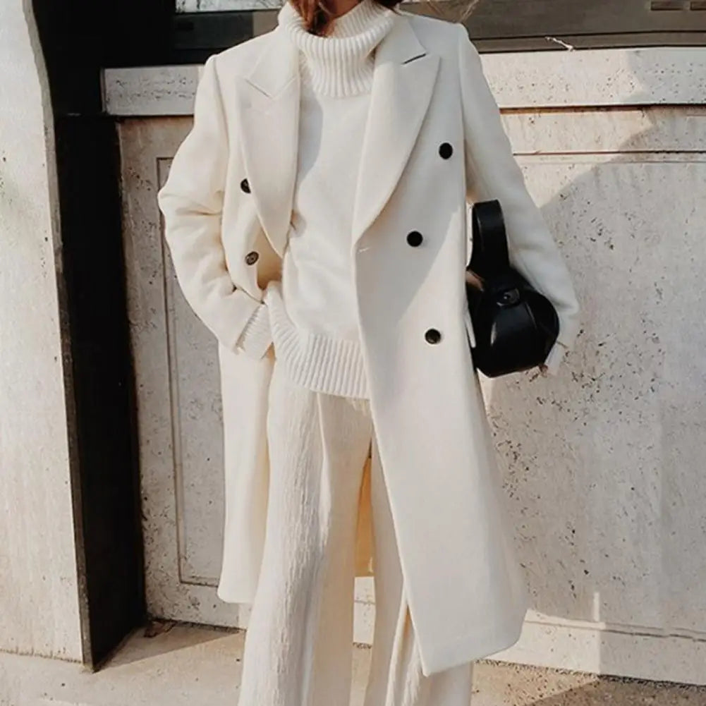Manteau d'hiver femme longue veste double épaisseur