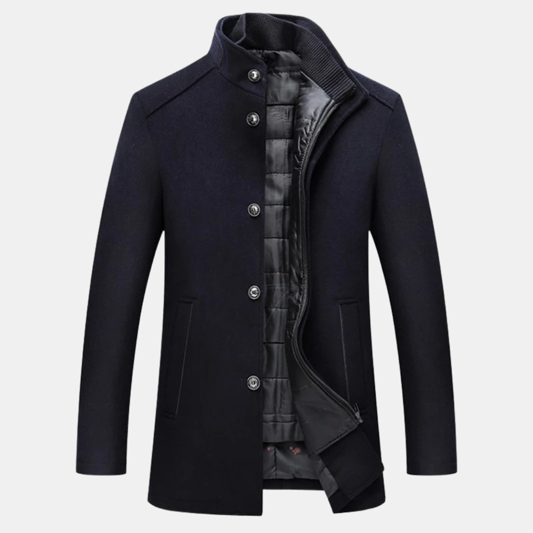 Blouson d'hiver chaud Col montant Fermeture éclair
