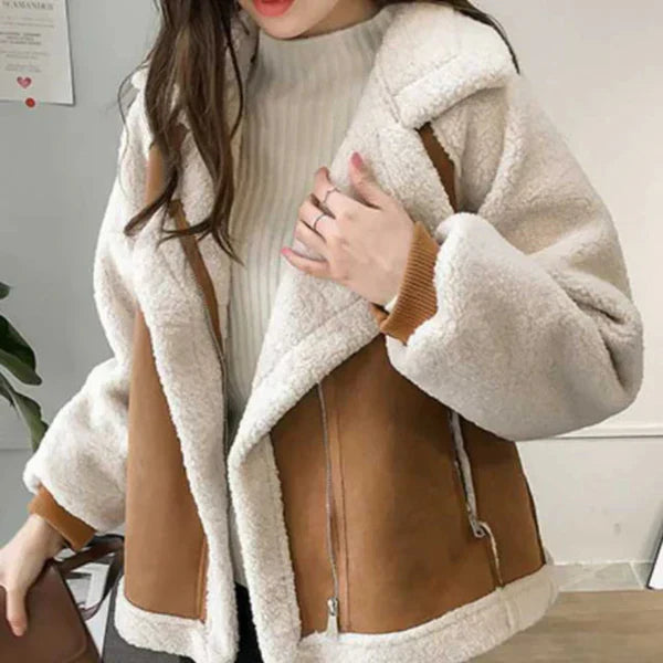 Grande veste d'hiver Sherpa pour femme