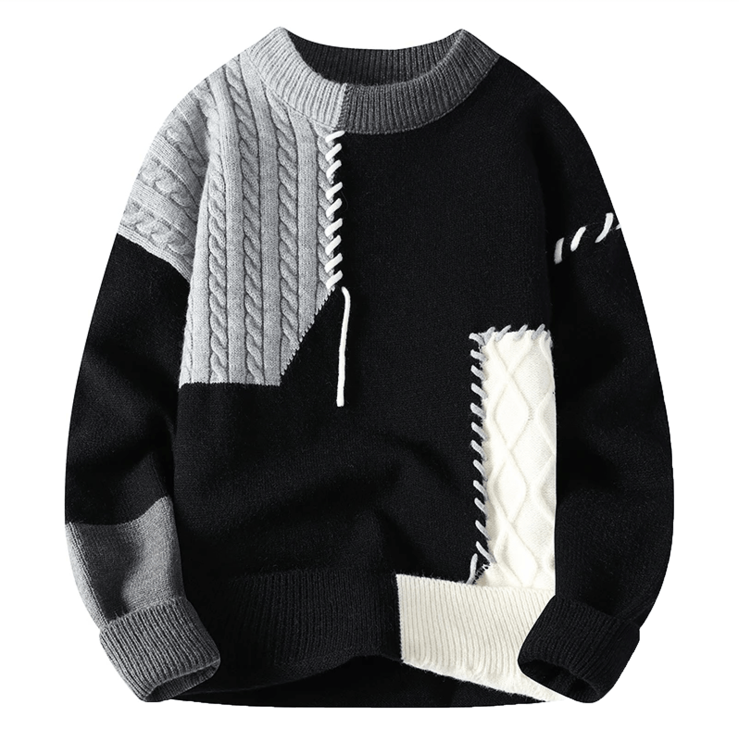 Pull moderne pour homme avec imprimé écusson stylé