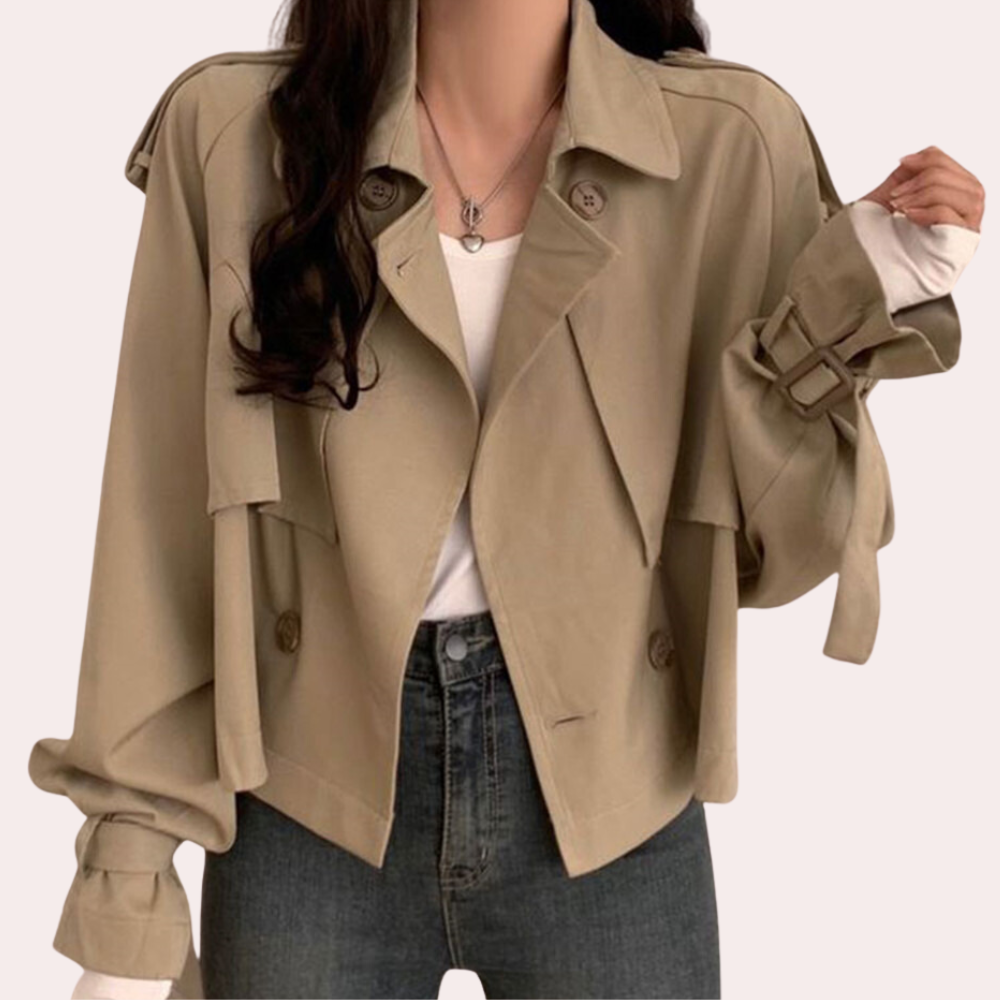 Veste courte tendance pour femme, style automne