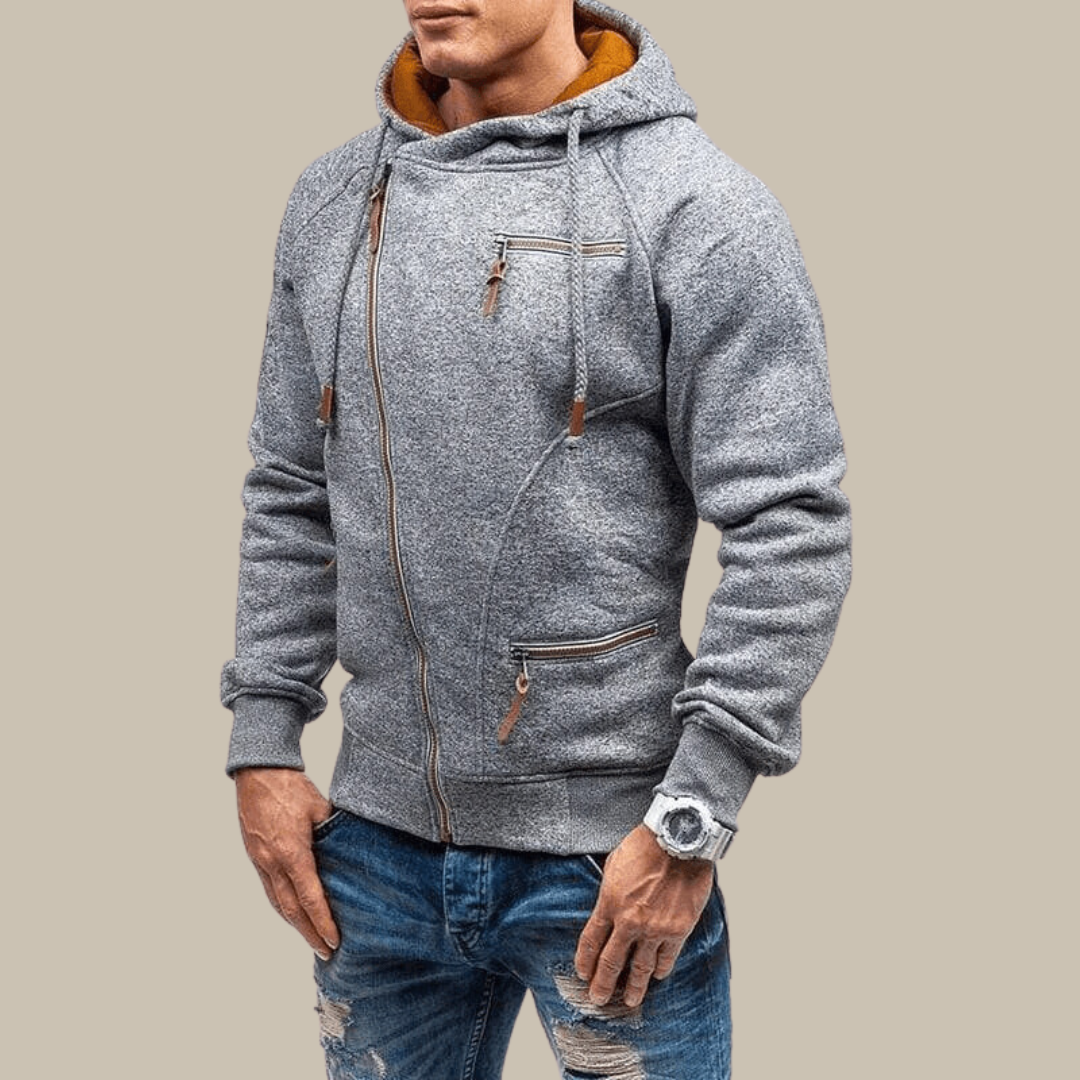 Sweat à capuche zippé pour homme
