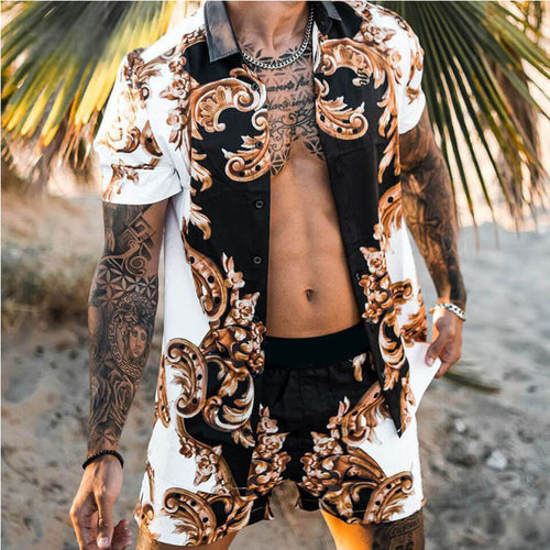 Ensemble deux pièces été, chemise manches courtes et short