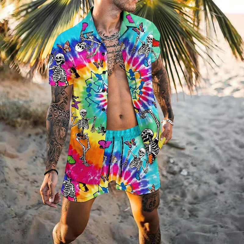 Ensemble d'été pour hommes : t-shirt à manches courtes et short