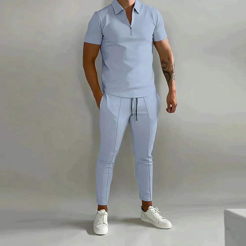 Polo-shirt à manches courtes pour homme, set moderne