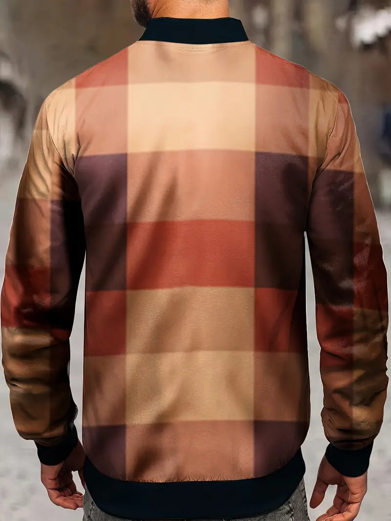 Herren Jacke Karo Muster Modern - IdealeKleiden