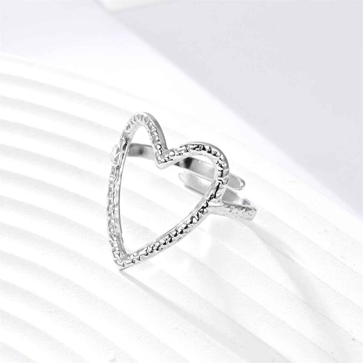 Bague cœur Bijoux Or Argent Élégant