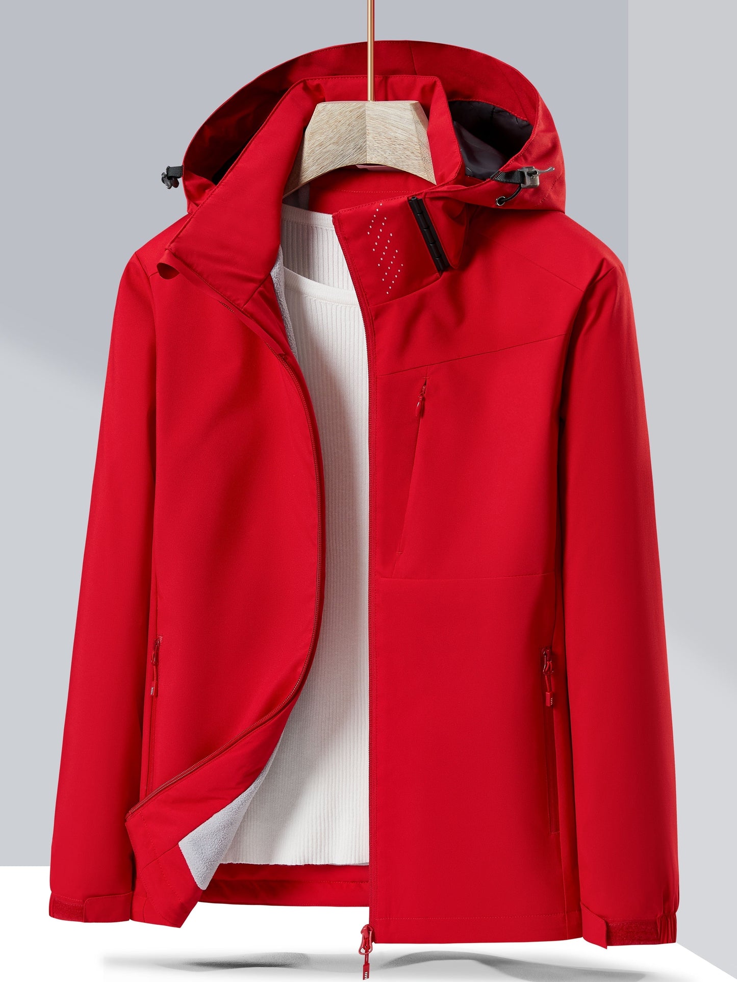 Veste d'hiver imperméable femme capuche polaire