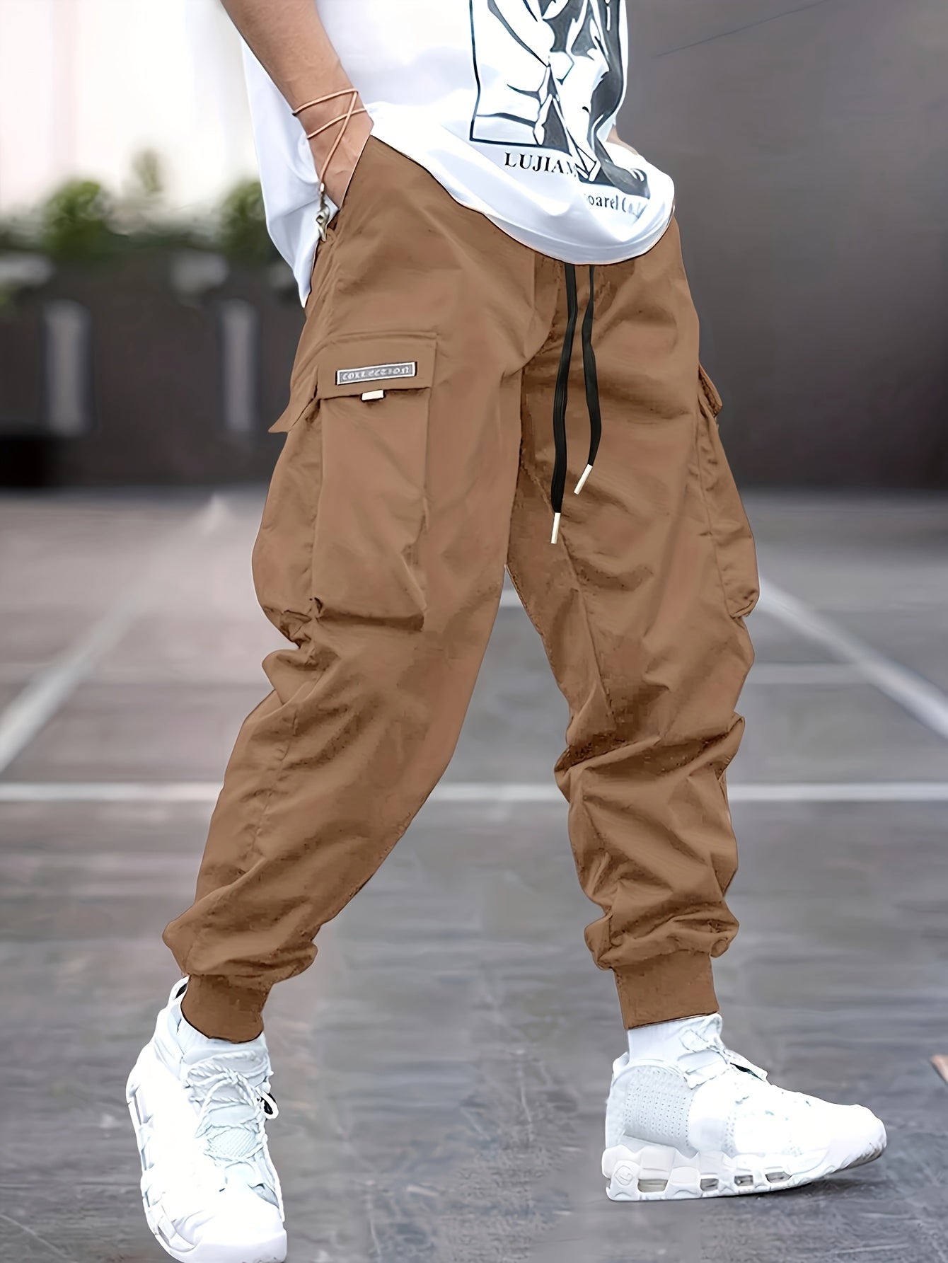 Pantalon cargo confortable pour homme léger