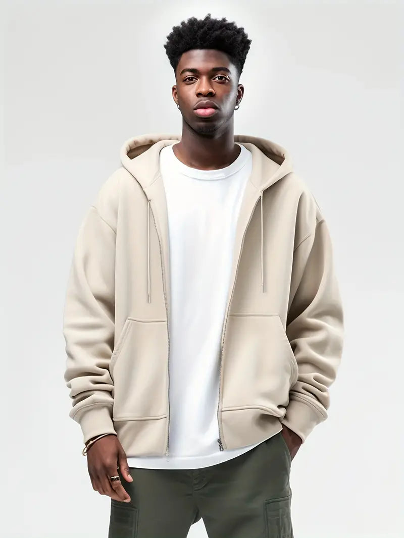 Sweat à capuche thermique zippé homme chaud