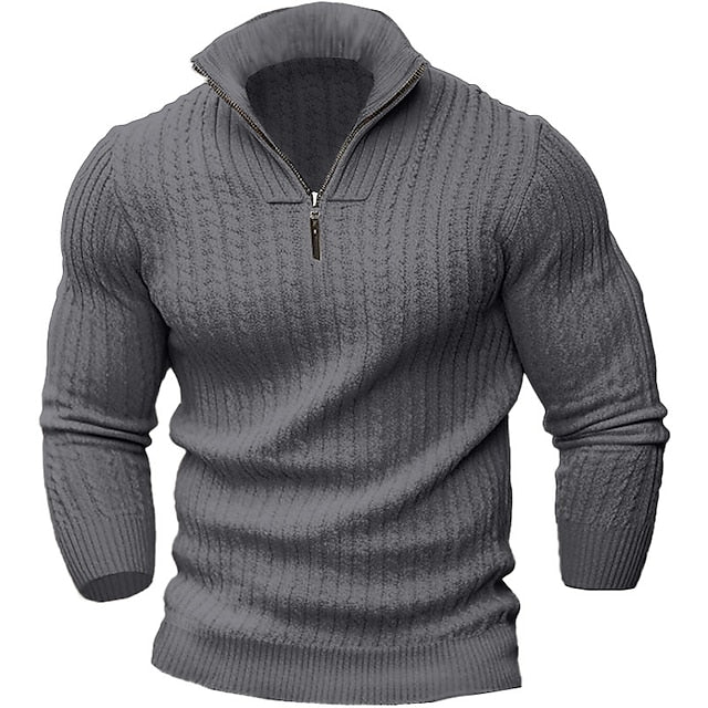 Pull stylé pour homme avec fermeture éclair
