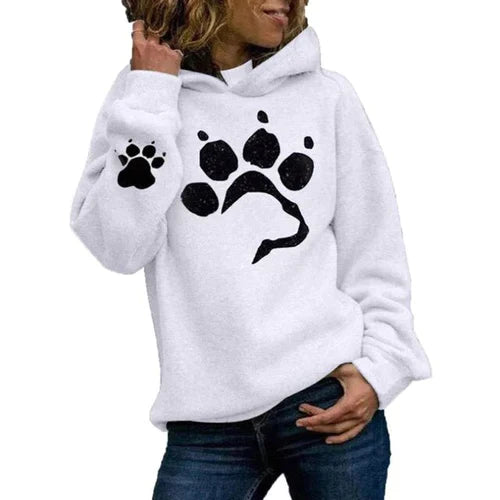 Sweat à capuche amusant pour propriétaire de chien, motif pattes