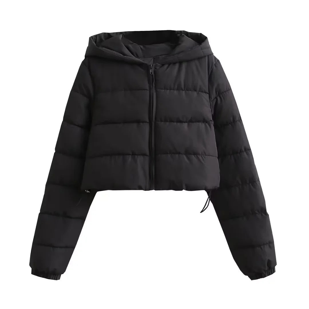 Blouson d'hiver stylé coupe slim à capuche