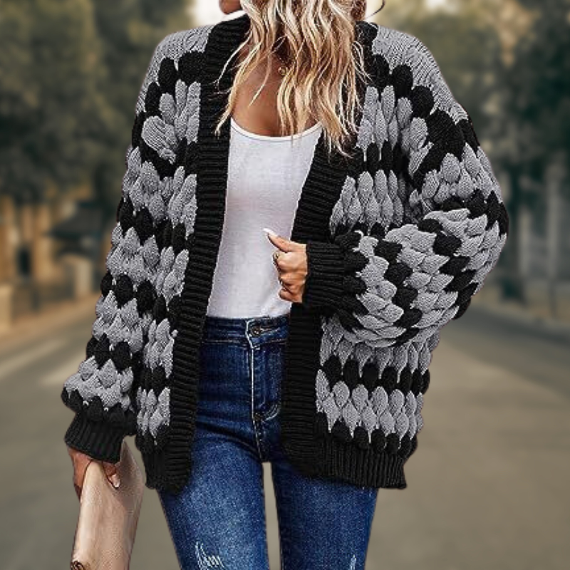 Gilet ouvert doux et chaud