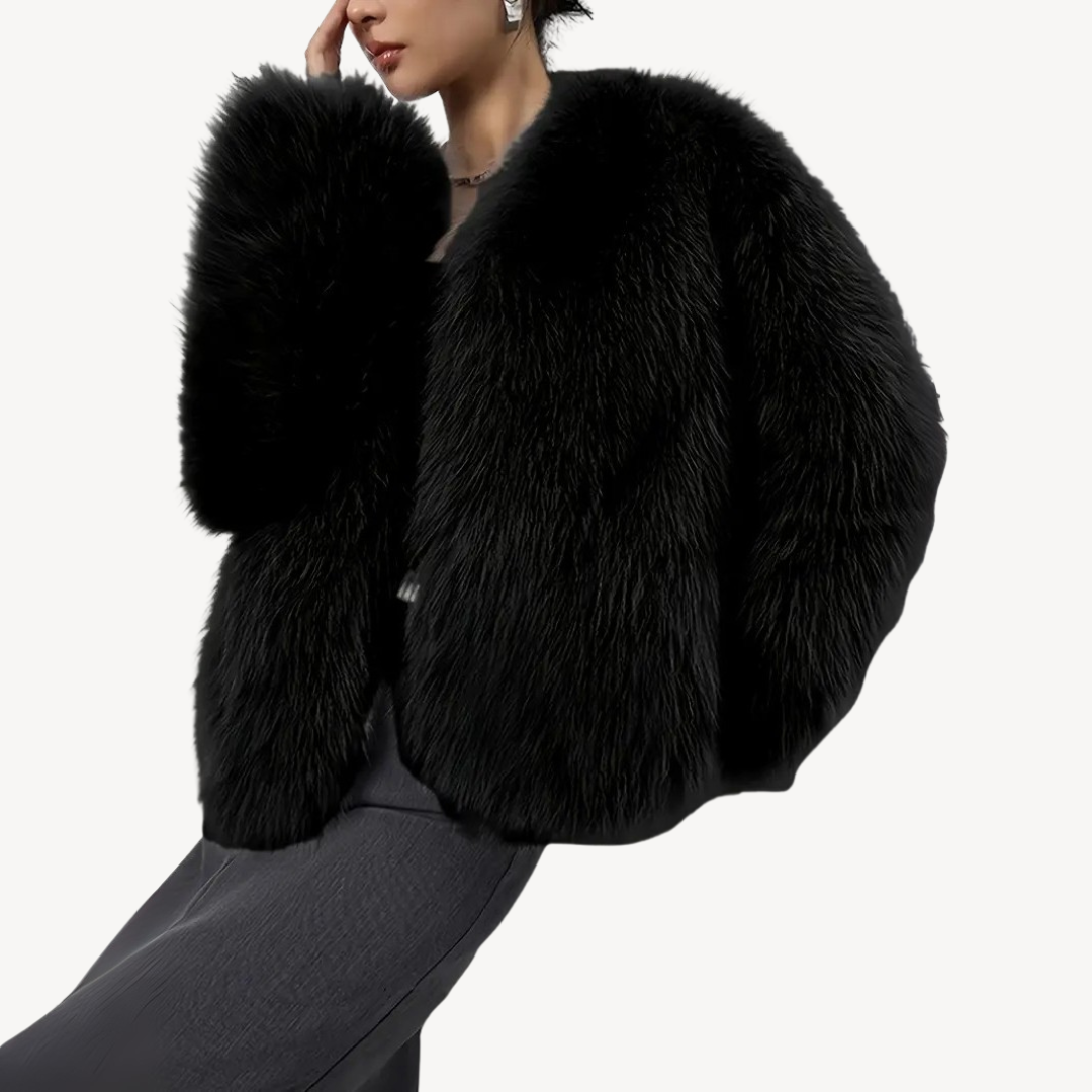 Manteau d'hiver en fausse fourrure élégant pour femmes