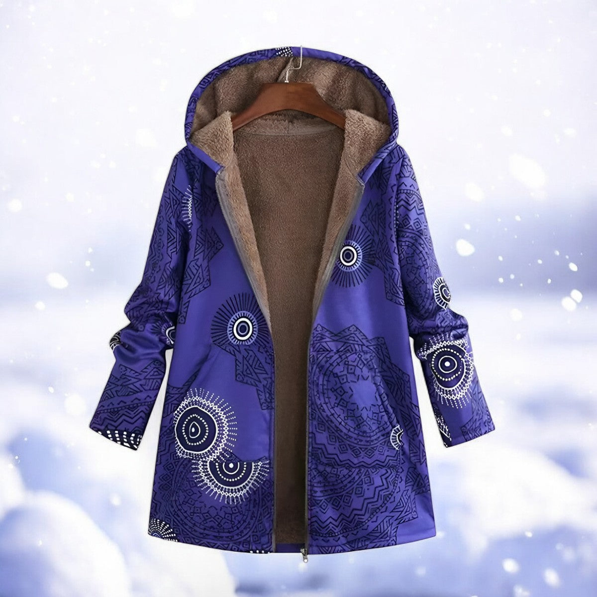 Parka d'hiver rouge chaud pour femme