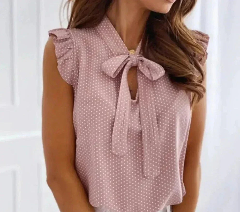 Chemisier femme détails volantés chic de bureau