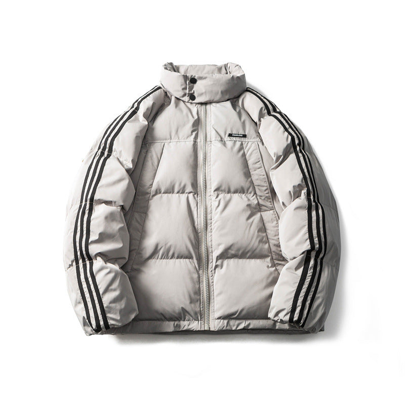 Gilet en tricot pour homme, chaud, rayé, en coton