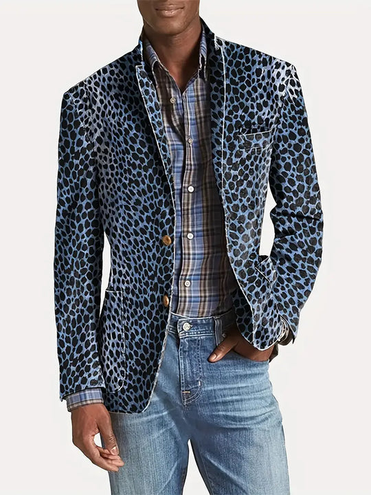 Veste de costume léopard, style décontracté et tendance