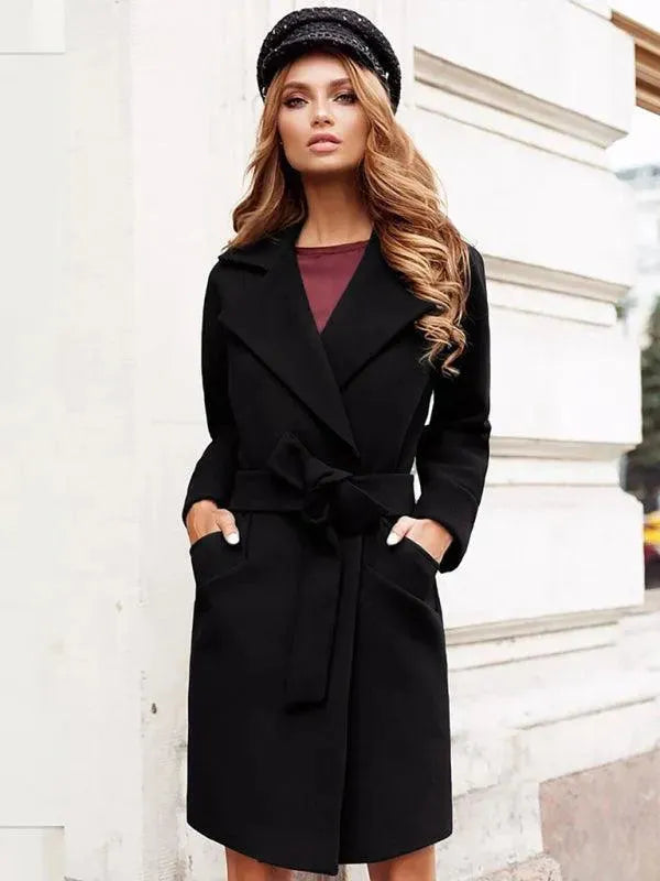 Élégant manteau portefeuille pour femme