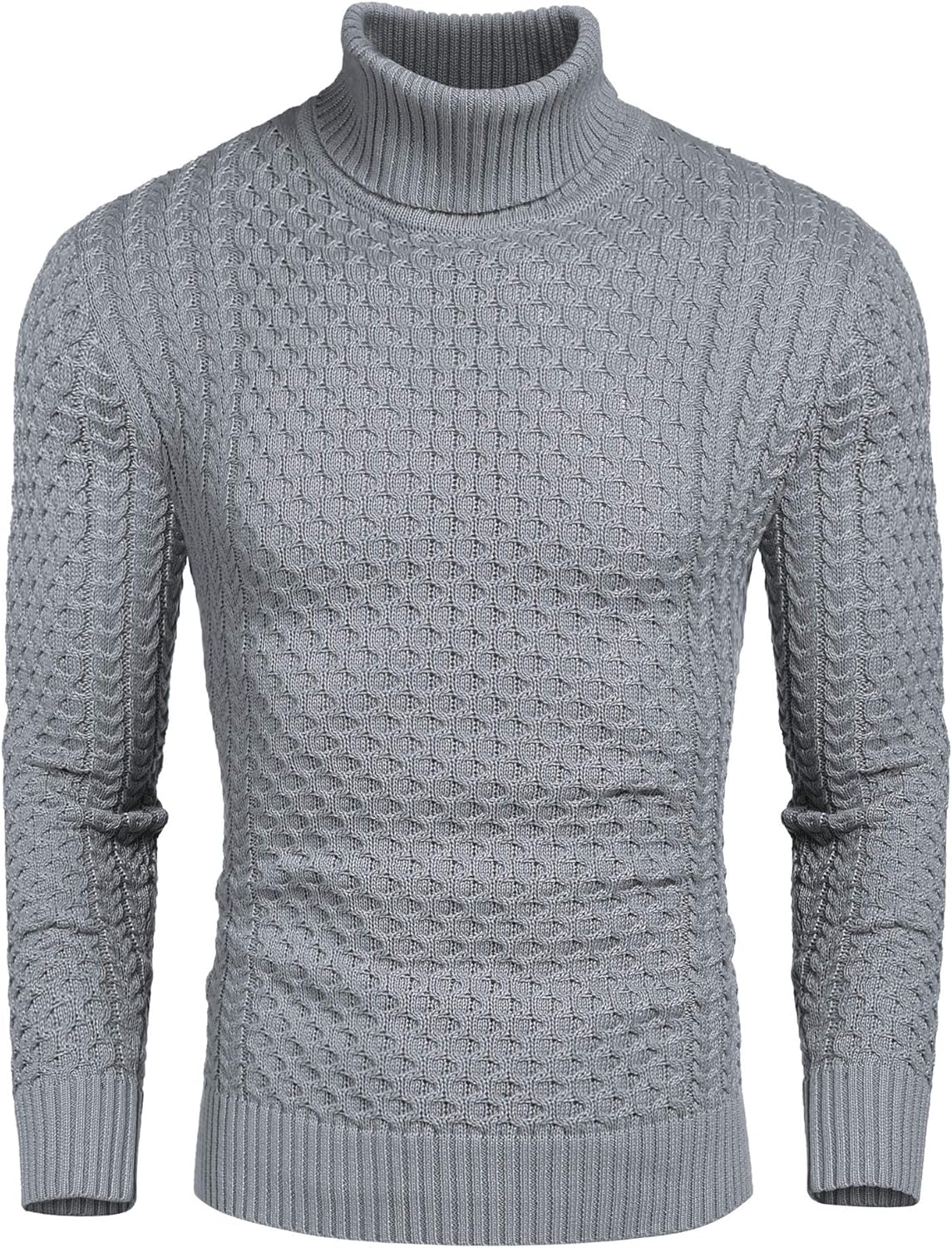 Pull en tricot à col roulé confortable pour homme