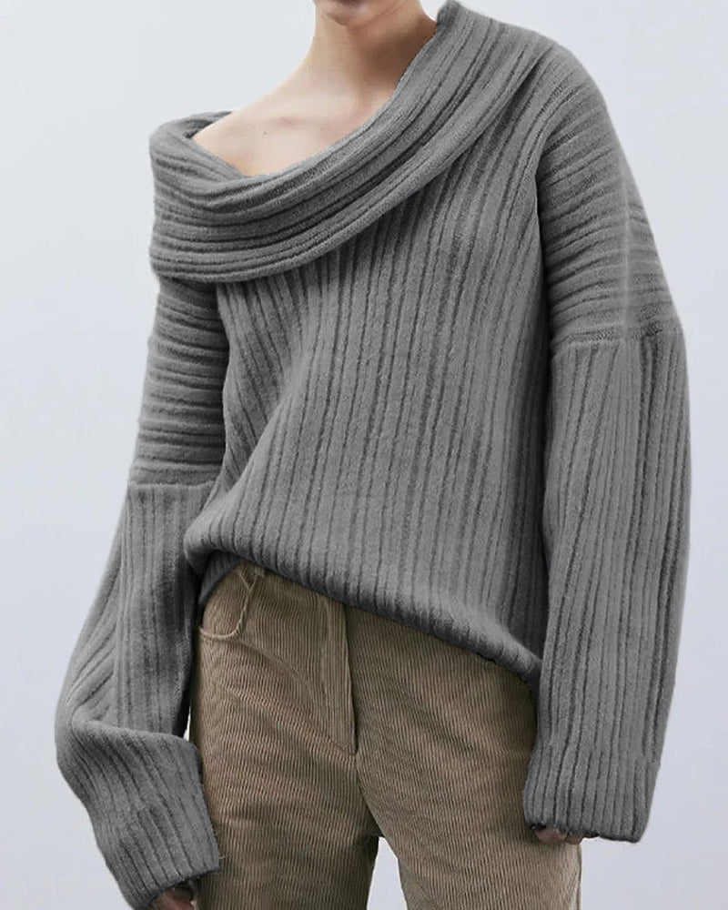 Cardigan décontracté épaules dénudées tendance