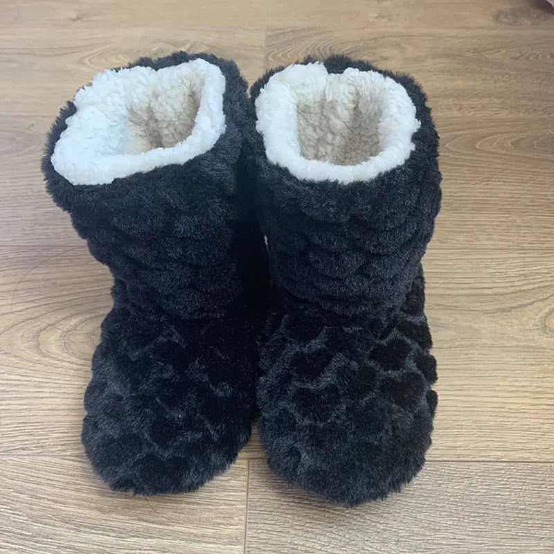 Bottes d'hiver souples Chaussons chauds Confort