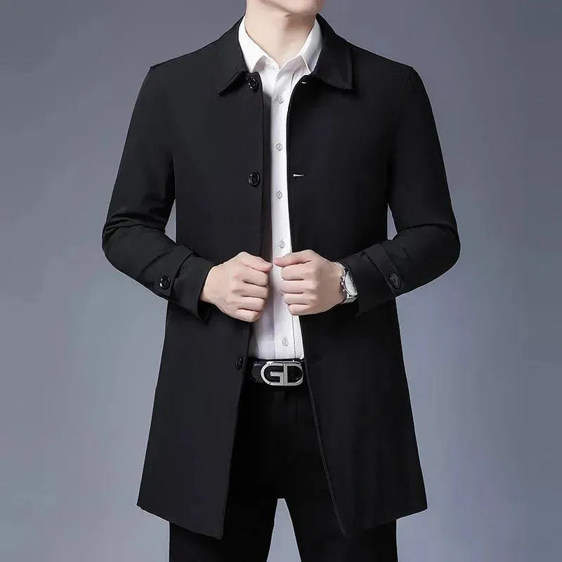 Manteau de voiture classique pour homme à fermeture rapide