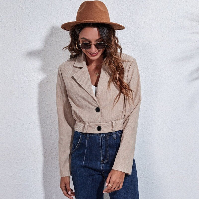 Veste crop stylée tendance pour femme