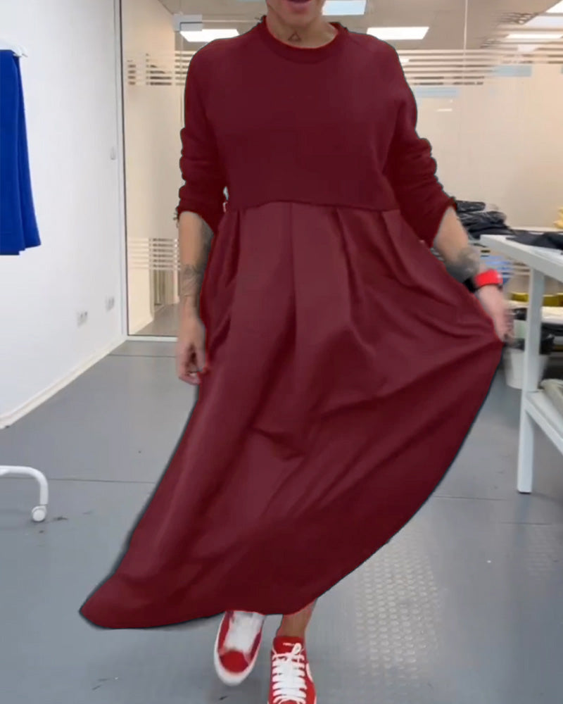 Robe décontractée unie colorée