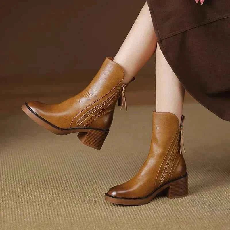 Bottes Femme Aspect Laqué Brillant