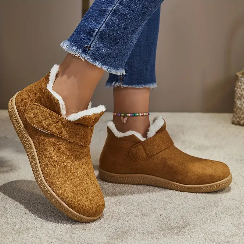 Bottes chaudes en polaire confortables pour femmes