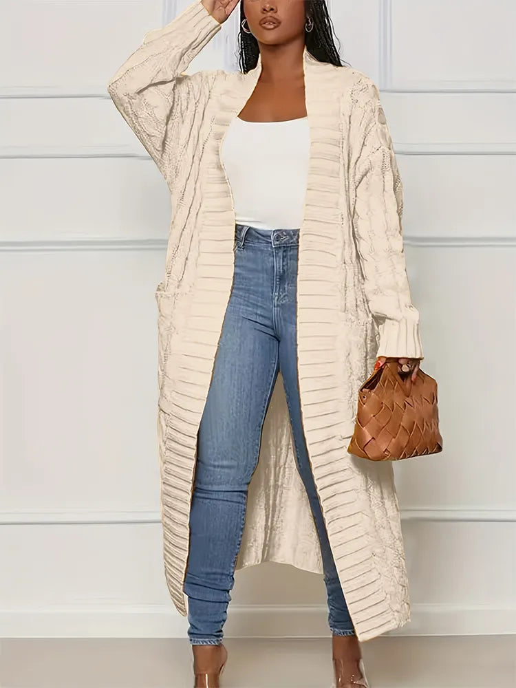 Gilet en maille à manches longues pour femme