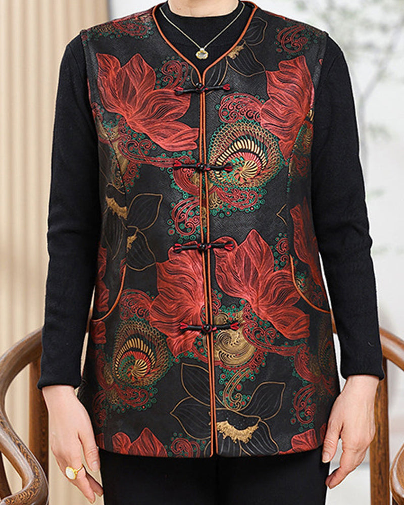 Robe rétro broderie florale Exotique Élégant