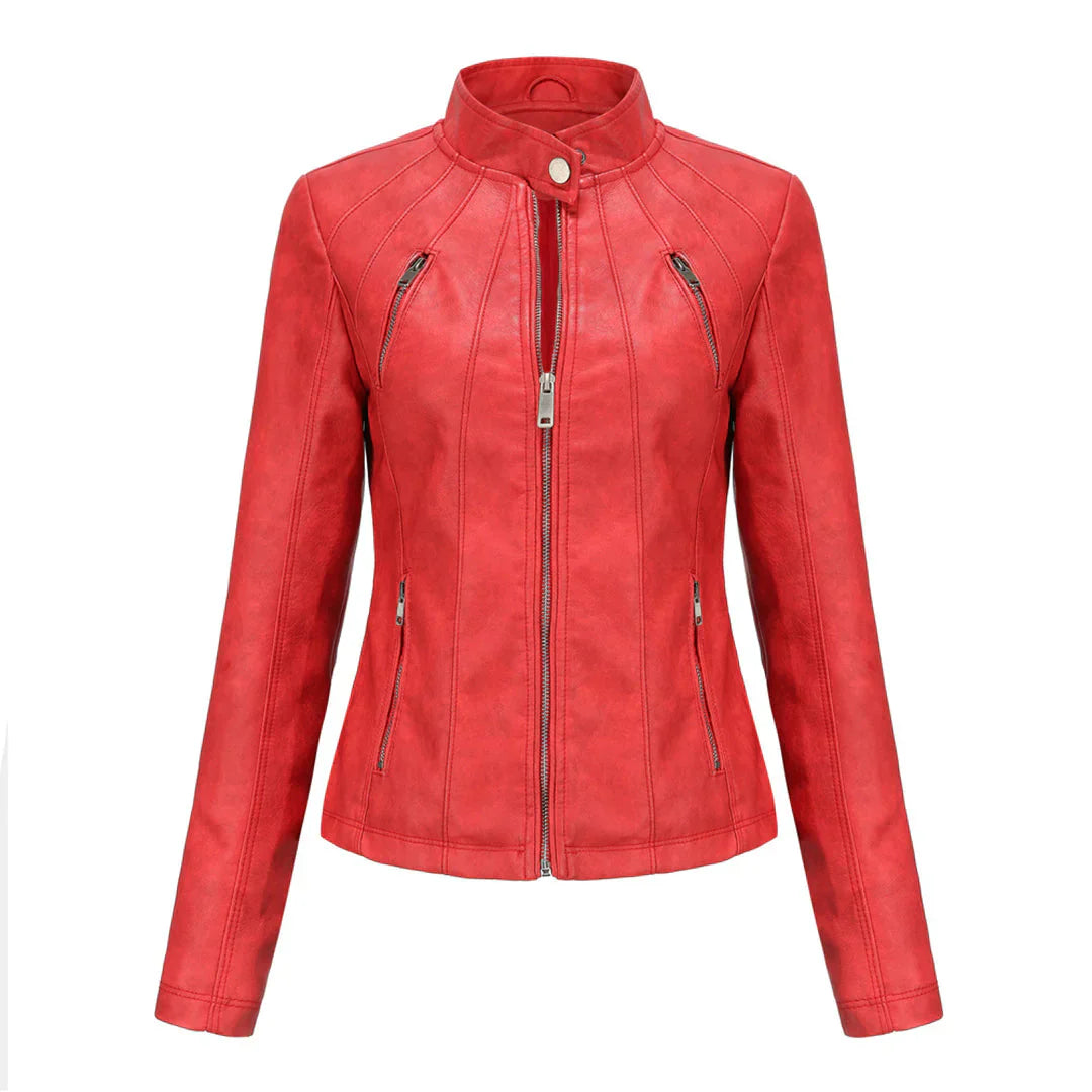 Veste en cuir élégante pour femme, stylée