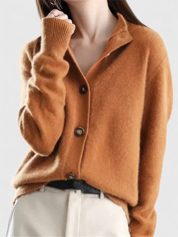 Gilet en maille pour femme, moderne, à boutons