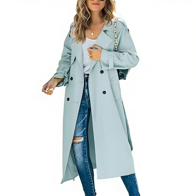 Trench-coat chic pour femme avec ceinture