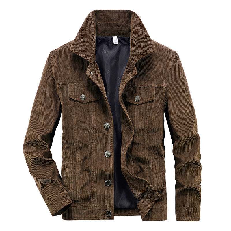 Veste pratique homme en velours côtelé léger