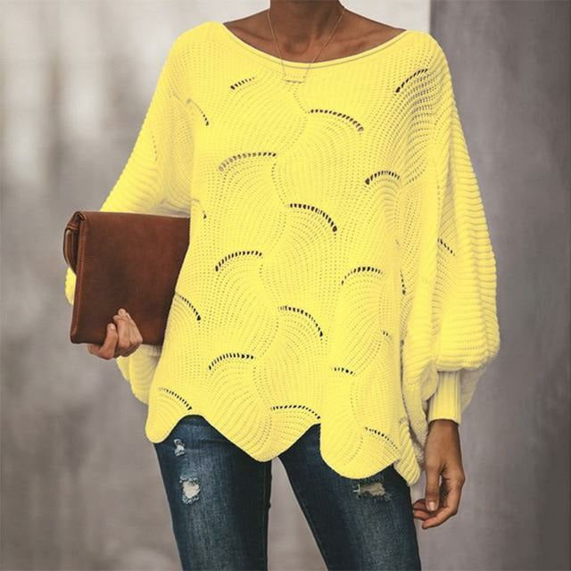 Pull-over tricoté confortable pour femme - Automne