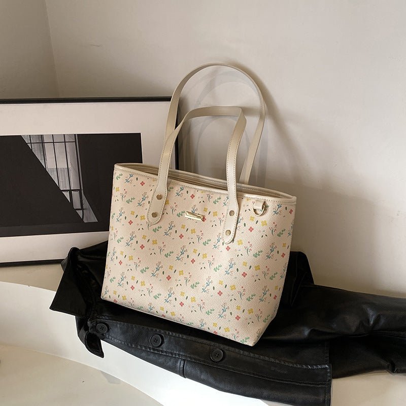 Sac à fleurs élégant design rétro avec des anses colorées