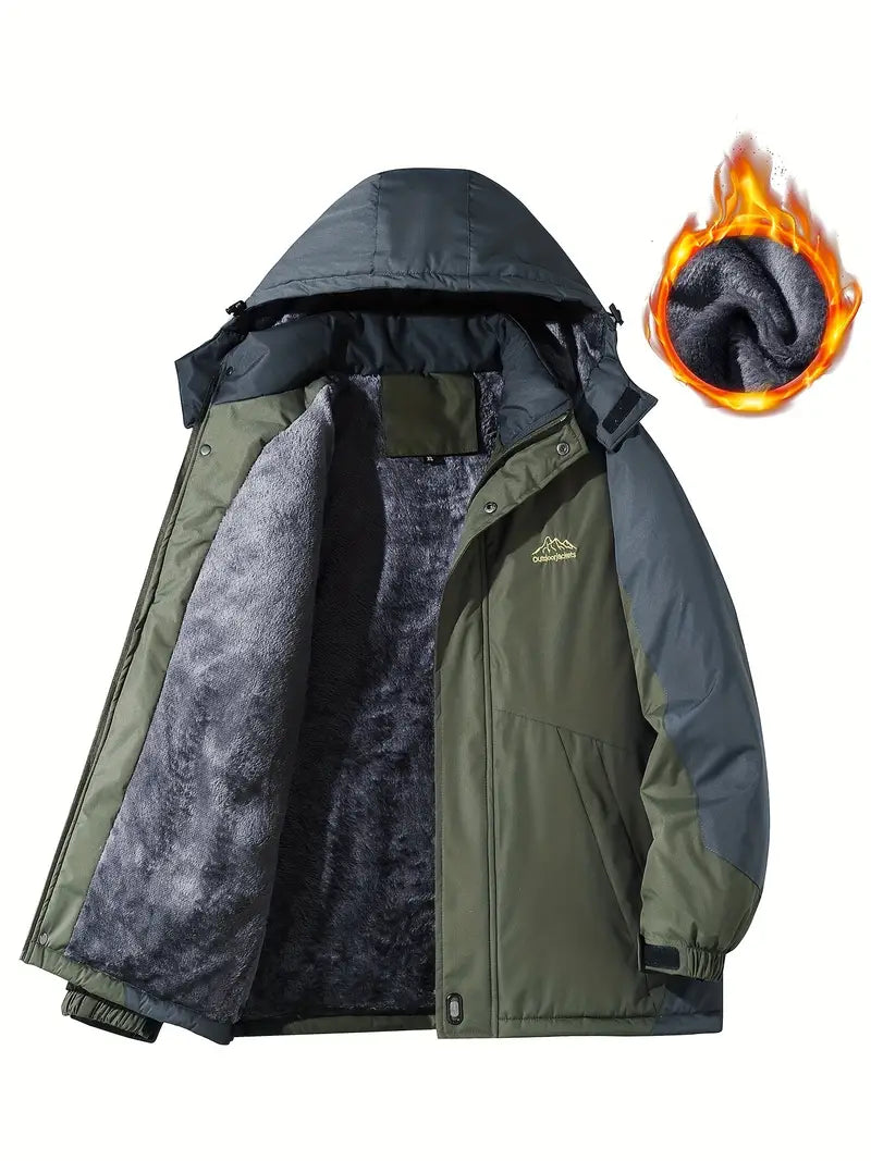 Veste d'hiver chaude pour homme imperméable isolée