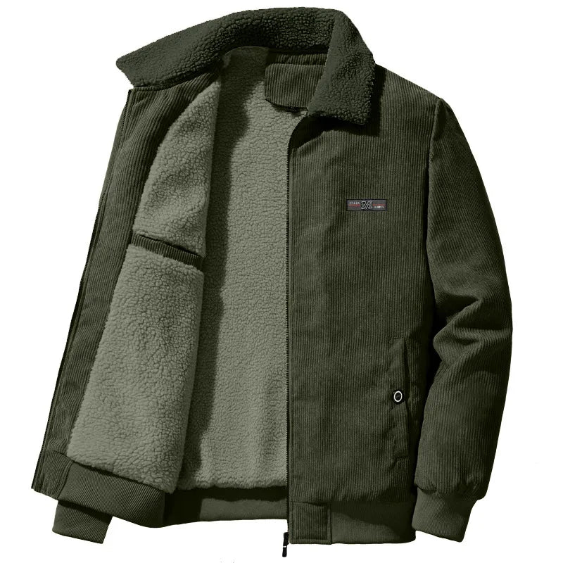 Manteau d'hiver homme Côtes Polaire Isolation Col montant