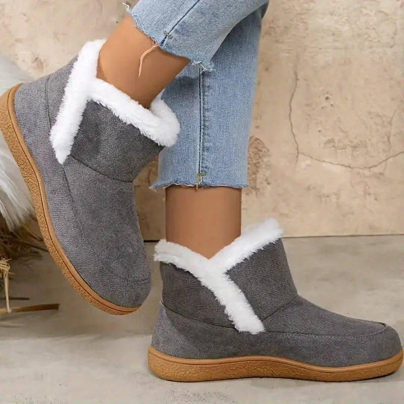 Bottes d'hiver en peluche chaudes pour femme