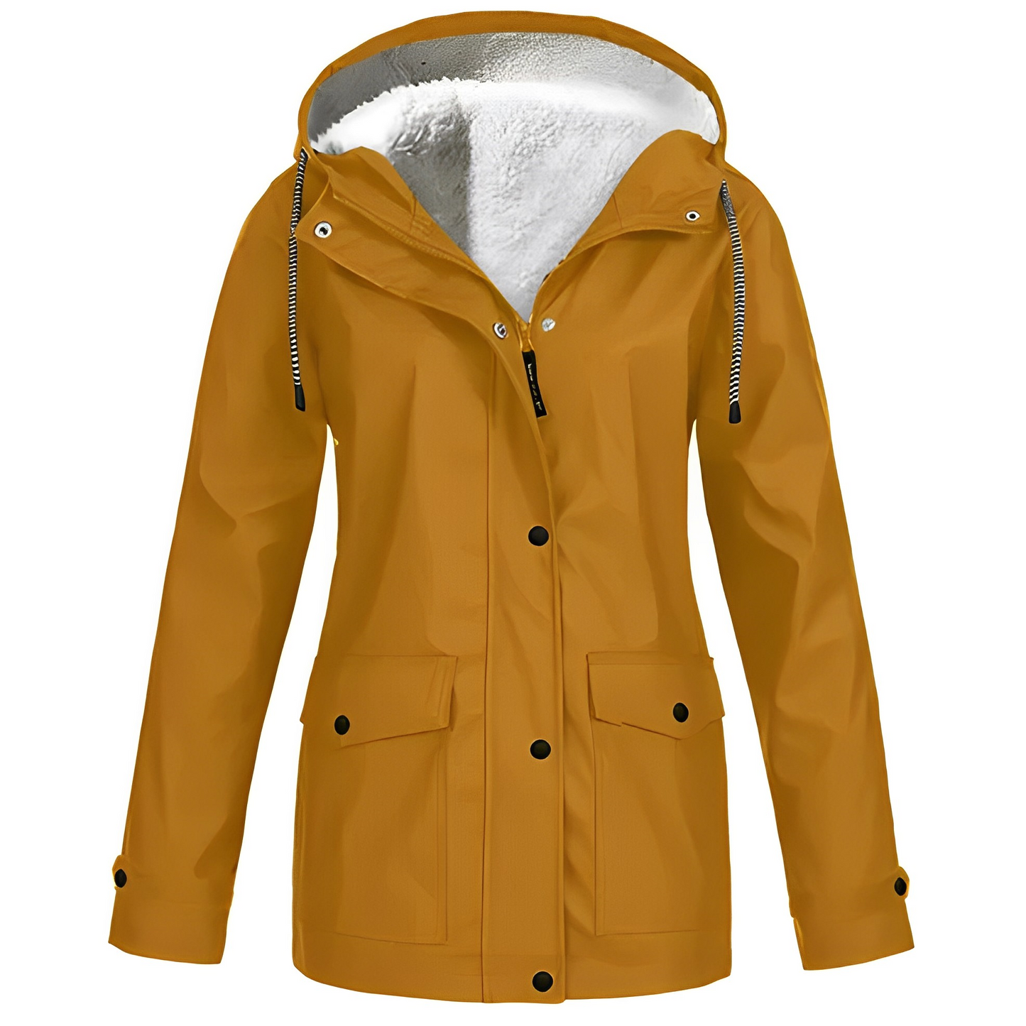Veste de pluie imperméable pour femme, doublure polaire