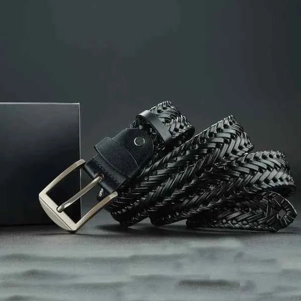 Ceinture homme en cuir véritable aspect cuir