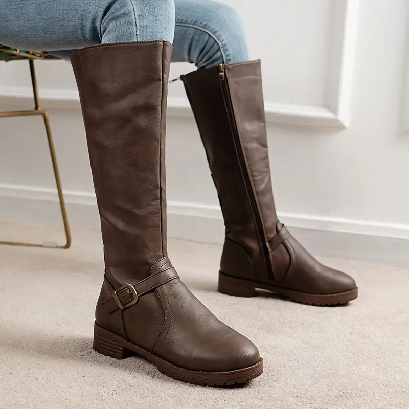 Bottes d'équitation femme mollets larges confortables