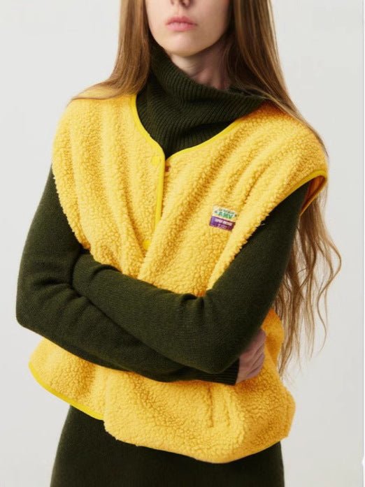 Gilet d'automne femme sans manches confortable