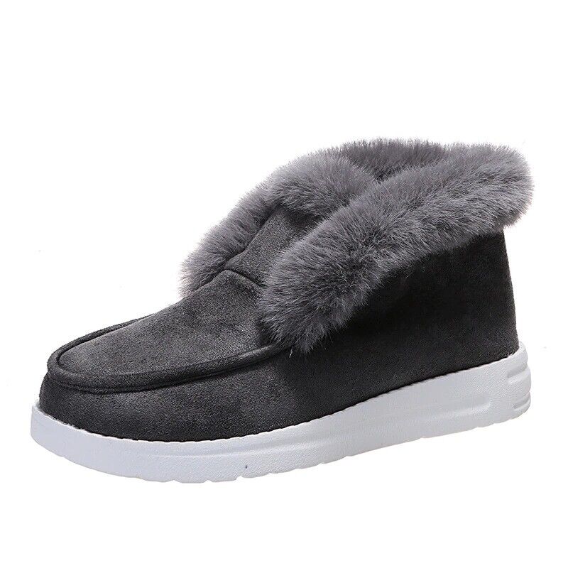 Mocassins d'hiver chauds - Chaussons en daim avec doublure intérieure en fourrure douce