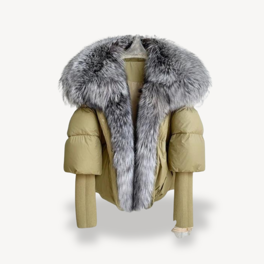 Veste d'hiver élégante en fausse fourrure pour femmes