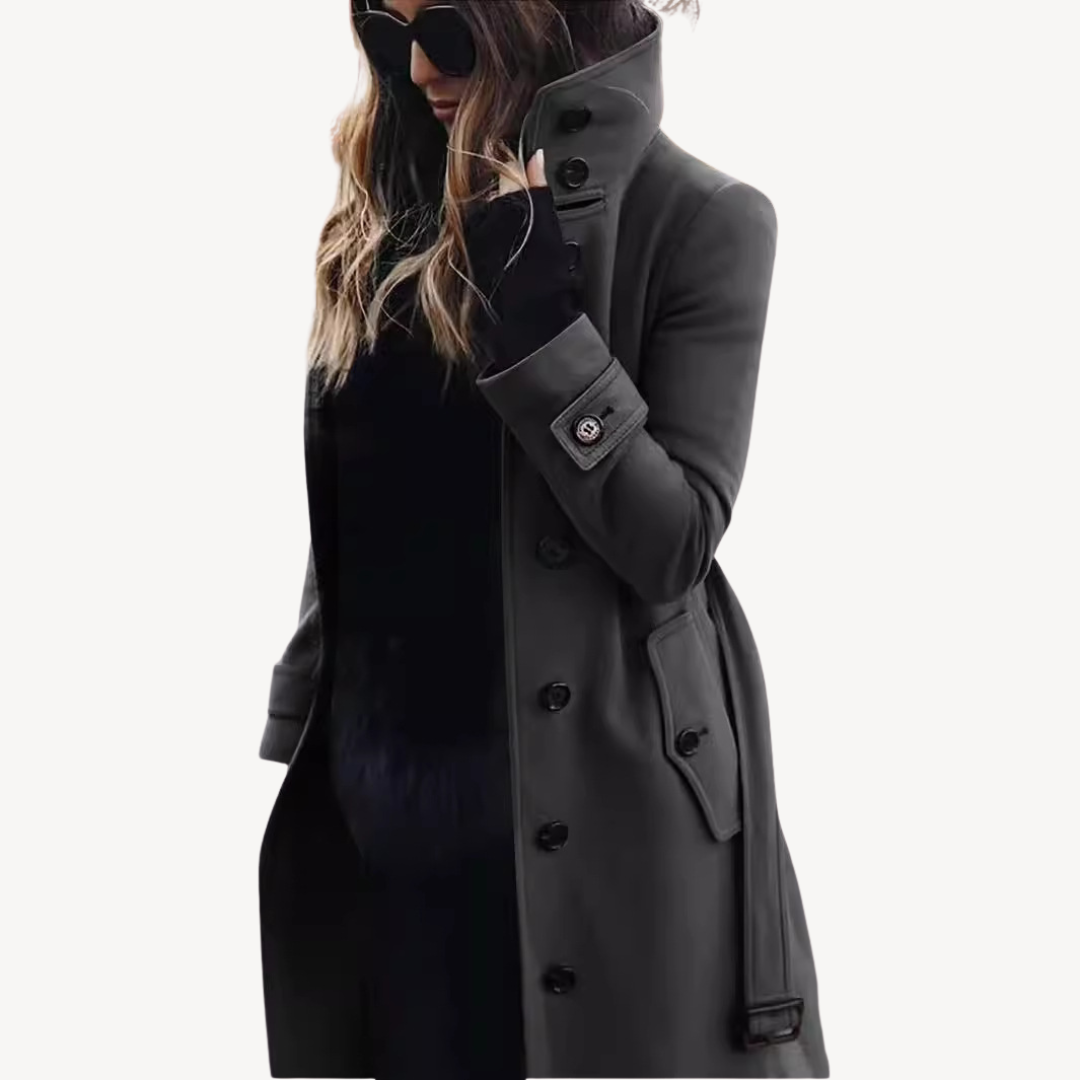 Trench-coat femme mélange de laine tendance